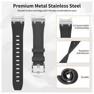 Foto 4 | Foto 4 | Pulsera De Silicona De Estilo Lujoso Sin Huecos Para Samsung Galaxy Watch - Venta Internacional.