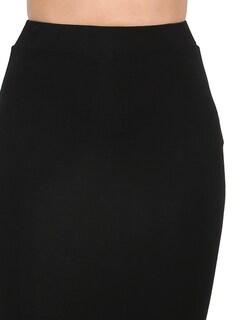 Foto 4 | Foto 4 | Falda Lápiz Makemechic Solid Basic Por Debajo De La Rodilla Negra Para Mujer - Venta Internacional.