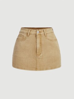 Foto 3 | Foto 3 | Falda De Mezclilla Milumia Con Nudo Con Lazo Y Nudo De Cintura Alta Para Mujer - Venta Internacional.