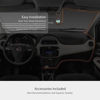 Foto 5 | Foto 5 | Cámara Grabadora De Coche Con Ángulo Superior Superior De 140 Grados Color Negro - Venta Internacional.