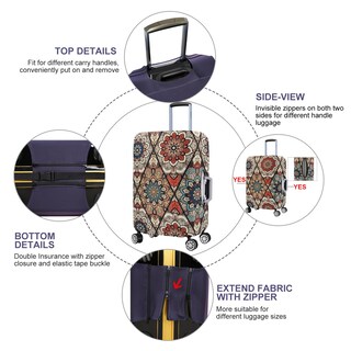 Foto 2 | Foto 2 | Maletín Suitcase Cover 7-mi Travel Trolley De 22 A 24 Pulgadas Estilo Retro - Venta Internacional.