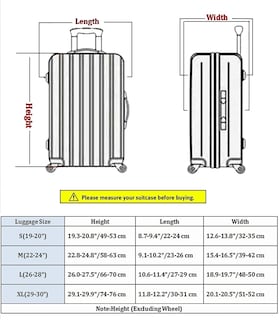 Foto 6 | Foto 6 | Maletín Suitcase Cover 7-mi Travel Trolley De 22 A 24 Pulgadas Estilo Retro - Venta Internacional.