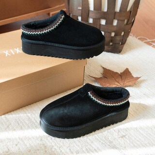 Foto 2 | Foto 2 | Zapatillas Xixitiao De Piel De Gamuza Con Plataforma Para Mujer Talla 8.5 Color Negro - Venta Internacional.