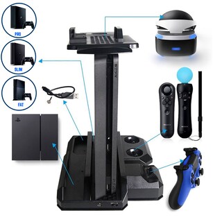 Foto 1 | Foto 1 | Soporte Con Cargador Y Ventilador Para Ps4 Slim/fat/pro V 3 En 1 - Venta Internacional.