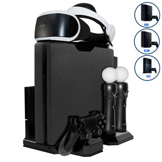 Foto 2 | Foto 2 | Soporte Con Cargador Y Ventilador Para Ps4 Slim/fat/pro V 3 En 1 - Venta Internacional.