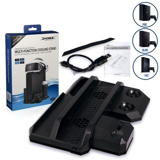 Foto 3 | Foto 3 | Soporte Con Cargador Y Ventilador Para Ps4 Slim/fat/pro V 3 En 1 - Venta Internacional.