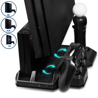 Foto 5 | Foto 5 | Soporte Con Cargador Y Ventilador Para Ps4 Slim/fat/pro V 3 En 1 - Venta Internacional.