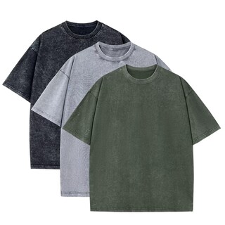 Foto 1 | Foto 1 | Camiseta Bashkkuytrlsy Extragrande Vintage De Algodón Lavado A La Piedra - Venta Internacional.