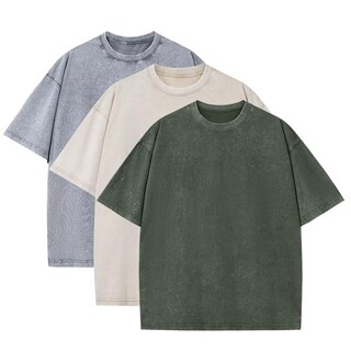 Foto 1 | Foto 1 | Camiseta Bashkkuytrlsy Extragrande Vintage De Algodón Lavado A La Piedra - Venta Internacional.