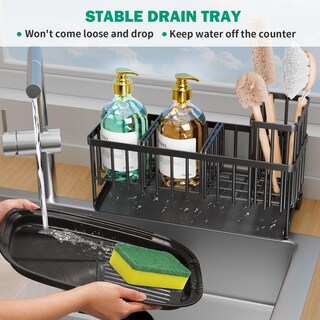 Foto 6 | Foto 6 | Soporte De Esponja Tomcare Para Fregadero De Cocina Con Bandeja De Desagüe Y Cepillo - Venta Internacional.