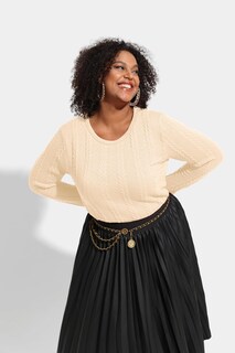 Foto 4 | Foto 4 | Top Carcos Suéter De Manga Larga Para Mujer  Talla Grande  5xl  Blanco Crema - Venta Internacional.