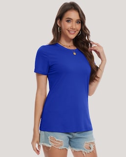Foto 2 | Foto 2 | Camiseta Yucolen Para Mujer Algodón Manga Corta Protección Solar - Venta Internacional.