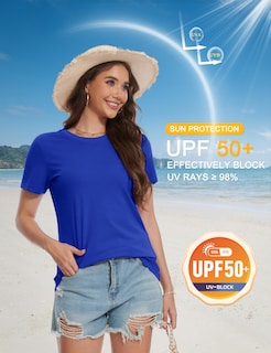 Foto 5 | Foto 5 | Camiseta Yucolen Para Mujer Algodón Manga Corta Protección Solar - Venta Internacional.