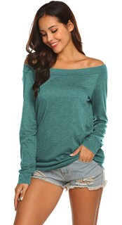 Foto 3 | Foto 3 | Blusa Halife Cute Para Mujer Verde Azulado Talla S - Venta Internacional.