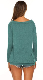 Foto 5 | Foto 5 | Blusa Halife Cute Para Mujer Verde Azulado Talla S - Venta Internacional.