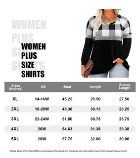 Foto 6 | Foto 6 | Top Ritera Talla Grande Para Mujer De Manga Larga Colorblock 4xl - Venta Internacional.
