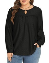 Blusa Tfsdod 3x Para Mujer  Talla Grande  Manga Larga  Negra - Venta Internacional.