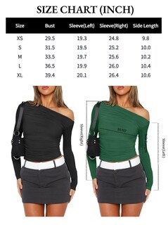 Foto 5 | Foto 5 | Top Corto Zeagoo Para Mujer De Manga Larga Con Hombros Descubiertos Y2k 2024 - Venta Internacional.