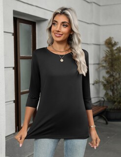 Foto 5 | Foto 5 | Blusas Zeagoo  Camisetas De Verano Para Mujer  Manga 3/4  Paquete De 3 - Venta Internacional.