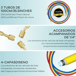 Foto 4 | Foto 4 | Juego Manometros Belug Refrigeracion Manifold R134 R22 R404 R410
