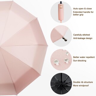 Foto 4 | Foto 4 | Paraguas De Viaje Fogkey A Prueba De Viento Impermeable Y Con Protección Uv - Venta Internacional.