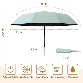 Foto 2 | Foto 2 | Paraguas De Viaje Fogkey A Prueba De Viento Impermeable Y Con Protección Uv - Venta Internacional.