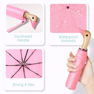 Foto 7 | Foto 7 | Paraguas De Viaje Compacto Viddvoom Duck Con Bonito Mango De Cabeza De Pato - Venta Internacional.