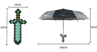 Foto 2 | Foto 2 | Diseño De Umbrella Minecraft Diamond Sword - Venta Internacional.