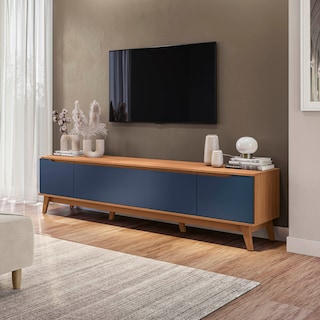 Foto 1 | Foto 1 | Mueble Tv 85'' Kappesberg 218cm Con 3 Puertas Canela/azul