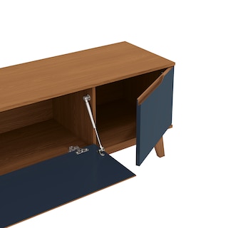 Foto 5 | Foto 5 | Mueble Tv 85'' Kappesberg 218cm Con 3 Puertas Canela/azul