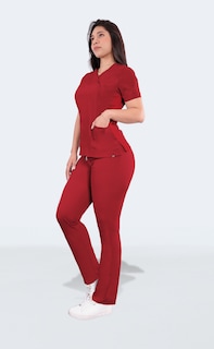 Foto 7 | Foto 7 | Uniforme Quirúrgico Para Mujer Rojo Sea Brazil