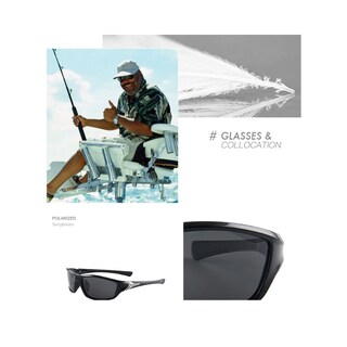 Foto 7 | Foto 7 | Gafas De Sol Polarizadas Para Pesca Deportiva Uv400 Gris Tac + Pc - Venta Internacional.
