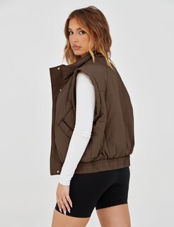 Foto 4 | Foto 4 | Chaleco Acolchado Liviefent Ligero Y Corto Para Mujer Color Marrón - Venta Internacional.