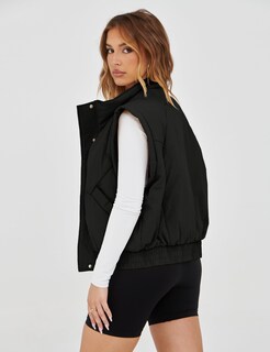 Foto 4 | Foto 4 | Chaleco Acolchado Athlisan Para Mujer Cuello Alto Negro Talla Xs - Venta Internacional.