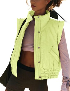 Foto 1 | Foto 1 | Chaleco Acolchado Athlisan Para Mujer Corto Color Verde Brillante Talla L - Venta Internacional.