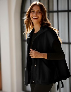 Foto 2 | Foto 2 | Chaleco Polar Nicfazy Para Mujer Sin Mangas Con Botones Negro - Venta Internacional.