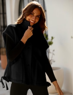 Foto 3 | Foto 3 | Chaleco Polar Nicfazy Para Mujer Sin Mangas Con Botones Negro - Venta Internacional.