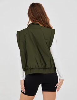 Foto 3 | Foto 3 | Chaleco Acolchado Lviefent Para Mujer Corto Y Ligero Color Verde Militar - Venta Internacional.