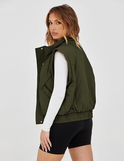 Foto 4 | Foto 4 | Chaleco Acolchado Lviefent Para Mujer Corto Y Ligero Color Verde Militar - Venta Internacional.