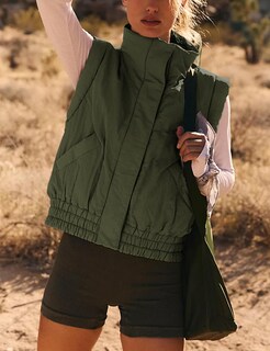 Foto 2 | Foto 2 | Chaleco Acolchado Skikyan Para Mujer Acolchado Con Botones Color Verde Militar - Venta Internacional.