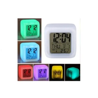Foto 2 | Foto 2 | Reloj Digital Led Alarm Clock Cube Con Temperatura - Venta Internacional.
