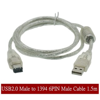 Foto 2 | Foto 2 | Cable Adaptador Firewire Ieee 1394 De 6 Pines Macho A Usb 2.0 Macho - Venta Internacional.