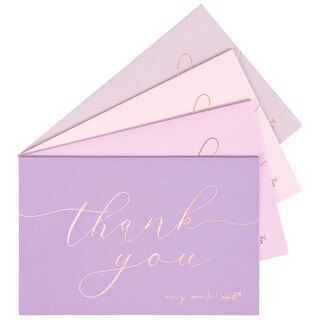 Foto 1 | Foto 1 | Tarjetas De Agradecimiento En Tono Lavanda Nítido Con Sobres Y Pegatinas - Venta Internacional.