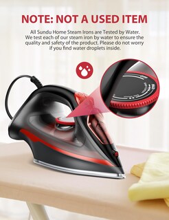 Foto 2 | Foto 2 | Plancha De Vapor Sundu 1500 W Suela De Cerámica Antiadherente De 350 Ml - Venta Internacional.
