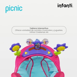 Foto 4 | Foto 4 | Infanti Andadera Para Bebe Con Paseador Y Juguetero Musical Rosa Azol