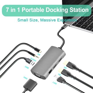Foto 2 | Foto 2 | Estación De Acoplamiento Con Doble Monitor Usb-c Hdmi Con Suministro De Energía De 100 W - Venta Internacional.