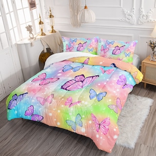 Foto 3 | Foto 3 | Set De Edredón Smell Sunshine Watercolor Butterfly Twin - Venta Internacional.