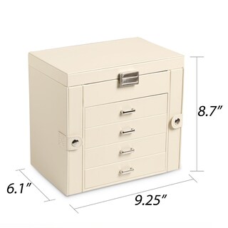 Foto 2 | Foto 2 | Joyero Frebeauty De Piel Sintética De 5 Capas Con 4 Cajones Color Beige - Venta Internacional.