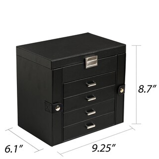 Foto 2 | Foto 2 | Joyero Frebeauty De Piel Sintética De 5 Capas Con 4 Cajones Negro - Venta Internacional.