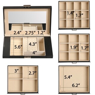 Foto 4 | Foto 4 | Joyero Frebeauty De Piel Sintética De 5 Capas Con 4 Cajones Negro - Venta Internacional.